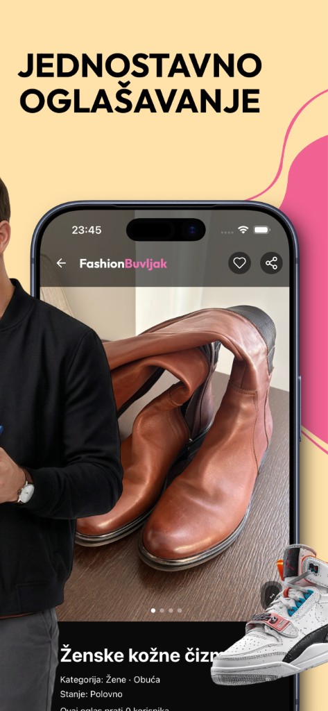 Detalj oglasa sa fotografijom proizvoda u FashionBuvljak